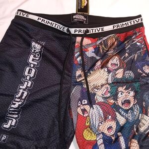 PRIMITIVE skate mens Japanese my hero anime my hero academia blocked mens short